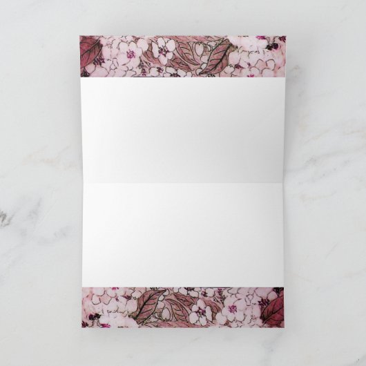 VOGELNEST, BOMEN MET RODE WITTE PINKSTROMEN FEESTDAGEN KAART (Binnen)