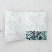 VOGELNEST, BOMEN MET WITTE BLAUWE STROMEN FEESTDAGEN KAART (Binnen)