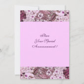 VOGELNEST, BOOM MET WITTE RODE ROZE LENTE BLOEMEN KAART (Achterkant)