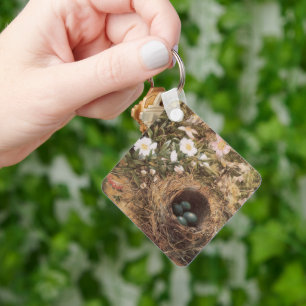 Vogelnest en Hondsrozen door John William Hill Sleutelhanger