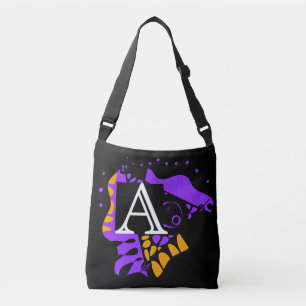 Vogelnest - Gepersonaliseerd Initiaal Letter A Crossbody Tas