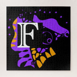 Vogelnest - Gepersonaliseerd Initiaal Letter F Legpuzzel