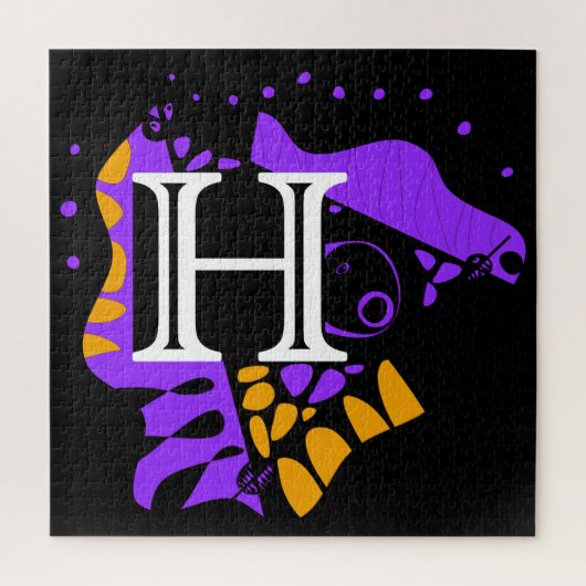 Vogelnest - gepersonaliseerd Initiaal letter H Legpuzzel (Verticaal)