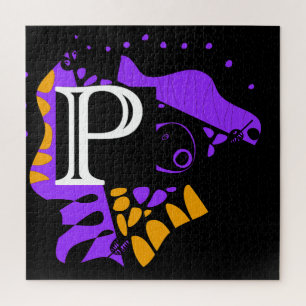 Vogelnest - Gepersonaliseerd Initiaal Letter P Legpuzzel