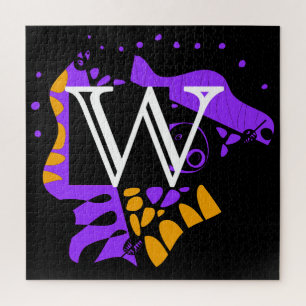 Vogelnest - Gepersonaliseerd Initiaal Letter W Legpuzzel