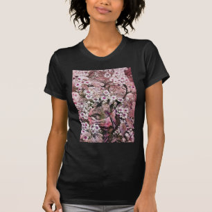 VOGELNEST, PINK WHITE SPRING FLOWERS EN BOOM T-SHIRT