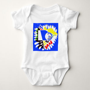 Vogelnest - Royal Blue White Romper