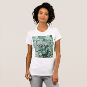 VOGELNEST, TREE, GROENE WIT-SPRINGSTROMEN T-SHIRT (Voorkant volledig)