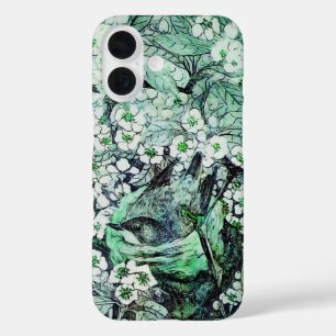 VOGELNEST, TREE WHITE GREEN SPRING FLOWERS iPhone 16 HOESJE