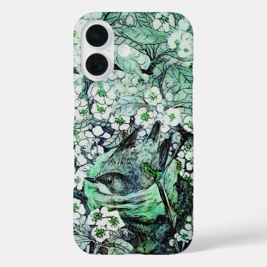 VOGELNEST, TREE WHITE GREEN SPRING FLOWERS Case-Mate iPhone CASE (Achterkant)