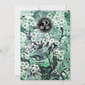 VOGELNEST, TREE, WITTE BLAUWE STROMEN MONOGRAM AANKONDIGING (Voorkant)