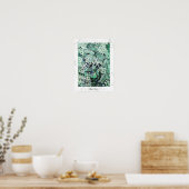 VOGELNEST, wit groen Poster (Keuken)