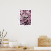 VOGELNEST ,wit rood roze paars Poster (Keuken)