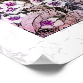 VOGELNEST ,wit rood roze paars Poster (Hoek)