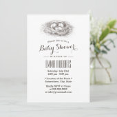 VogelnestBaby shower Kaart (Staand voorkant)