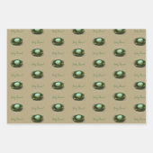 Vogelnesten met blauwe gevreesde eieren 3 aangepas inpakpapier vel (Voorkant 2)