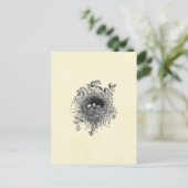  vogelnestillustratie briefkaart (Staand voorkant)