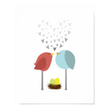 Vogelnestliefde. Twee keer. Nursery Decor.