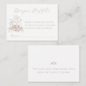 Vogelnestluier Baby shower Invoegen Kaart (Voorkant / Achterkant)