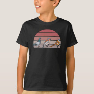 Vogelobservatie-Retro T-shirt