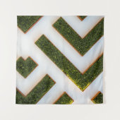 Vogeloog uitzicht van de mazentuin wandkleed (Voorkant (horizontaal))