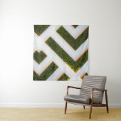 Vogeloog uitzicht van de mazentuin wandkleed (In Situ (horizontaal))