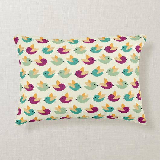 Vogelpatroon Accent Kussen (Voorkant)