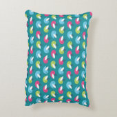 Vogelpatroon Blauw Accent Kussen (Achterkant (Verticaal))