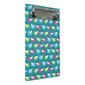 Vogelpatroon Blauw Mini Klembord (Schuin)