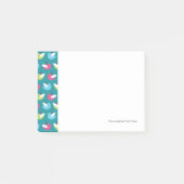 Vogelpatroon Blauw Post-it® Notes (Voorkant)