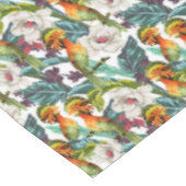 Vogelpatroon en exotische bloempatroon 2 tafelkleed (Gekanteld)