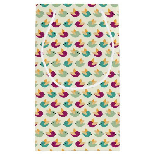 Vogelpatroon Klein Cadeauzakje (Achterkant)