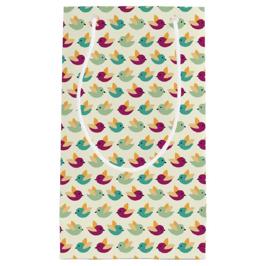 Vogelpatroon Klein Cadeauzakje (Voorkant)