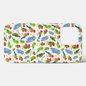  vogelpatroon, kleurrijk parkietpatroon Case-Mate iPhone case (Achterkant (horizontaal))