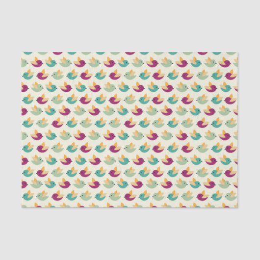 Vogelpatroon Tissuepapier (Voorkant)