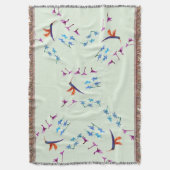 Vogelpatroonflora - Hummingvogels Deken (Voorkant Verticaal)