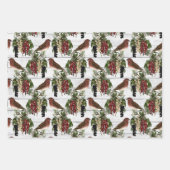  vogelpest kerstmis inpakpapier vel (Voorkant 3)