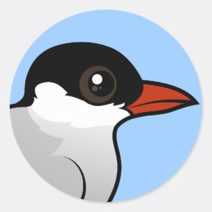 vogelpoolgebied ronde sticker