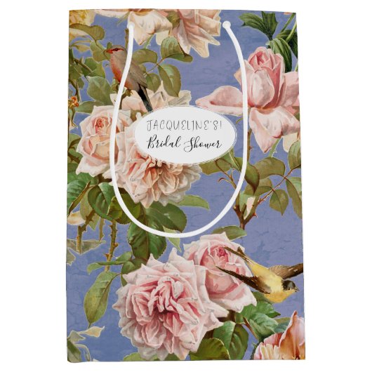 vogelprijzen Blauwe Vrijgezellenfeest Prijzen Medium Cadeauzakje (Voorkant)