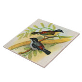 vogelprint tegeltje (Zijkant)