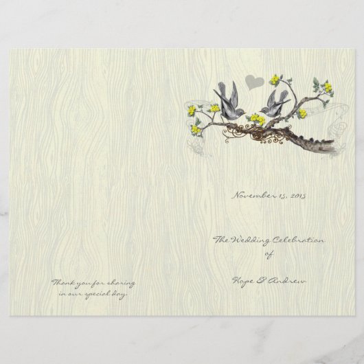  vogelprogramma en grijs bosgraan (Voorkant)