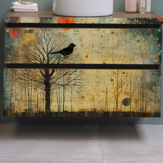 Vogelquilt Abstracte decoupage Tissuepapier