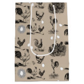 vogelrooster Eipatroon Medium Cadeauzakje (Achterkant)