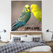 Vogels afbeelding Custom Liefde en Liefde Tekst Ui Canvas Afdruk (Insitu (Slaapkamer))