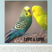 Vogels afbeelding Custom Liefde en Liefde Tekst Ui Canvas Afdruk (Insitu (Houten vloer))