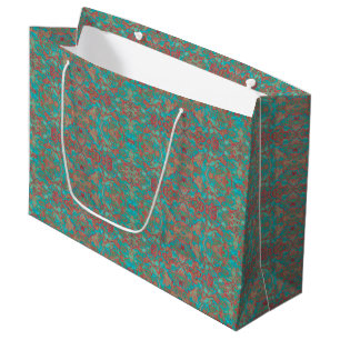 Vogels Arabesque Bohemian Boho Turquoise Red Green Groot Cadeauzakje