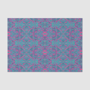 Vogels Arabesque Bohemian Turquoise Paarse Fuchsia Tissuepapier