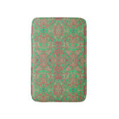 Vogels Arabesque Oriental Bohemian Boho Red Green Badmat (Voorkant Verticaal)