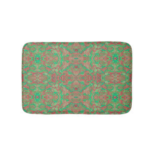 Vogels Arabesque Oriental Bohemian Boho Red Green Badmat
