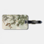 Vogels Bamboe Aziatisch Japans  Bagagelabel (Achterkant horizontaal)